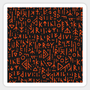 Viking Runes - Red Sticker